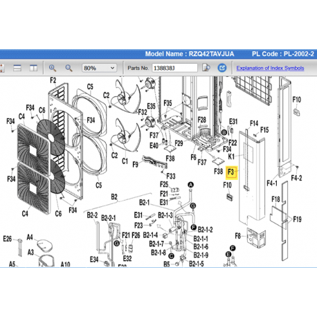DAIKIN 138838J FRONT PLATE