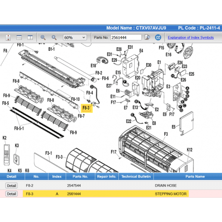 DAIKIN 2561444 STEPPING MOTOR