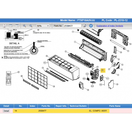 DAIKIN 2558477 EL. COMPO. ASSY