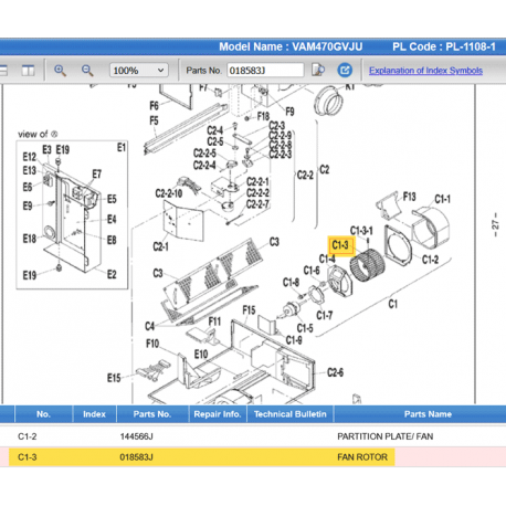 DAIKIN 018583J FAN ROTOR