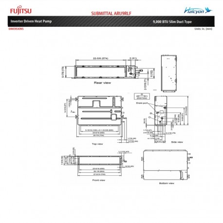 FUJITSU 9380682585 EVAPORATOR TA-ARU9RLF(R) HCRC