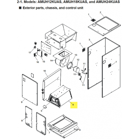 FUJITSU RFJS-24KBTU-2 COIL ASSY (incl. Thermistor Holder) AMUH A2L