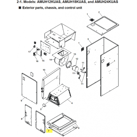 FUJITSU R87FJS041 COIL DOOR RIGHT SIDE AMUH A2L