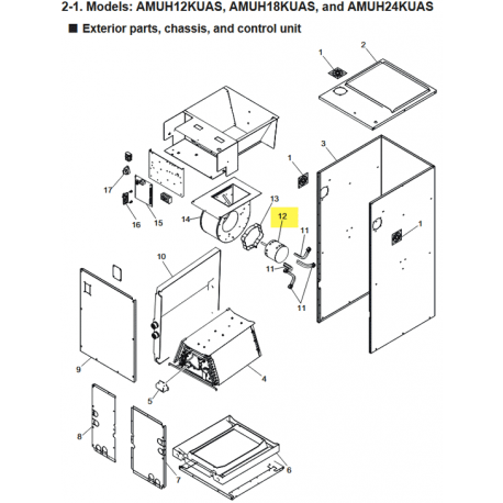 FUJITSU R65BV0037-18FJ MOTOR EON + 1/3HP AMUH A2L