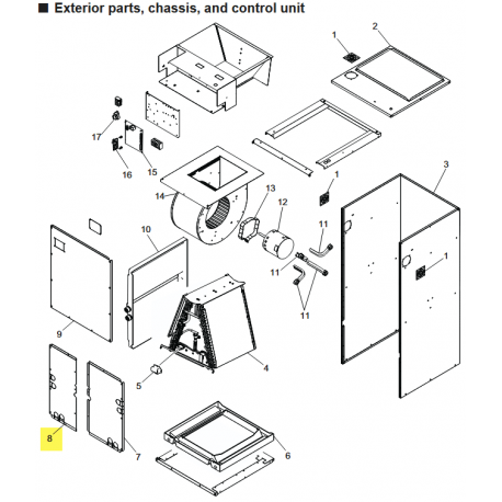 FUJITSU R87FJM026 COIL DOOR LEFT SIDE AMUH A2L