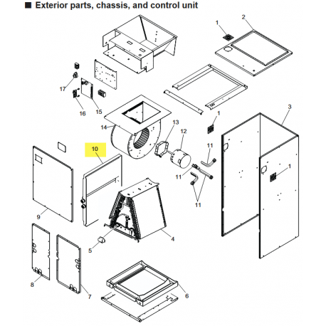 FUJITSU R86EB0222F HORIZONTAL PLASTIC PAN AMUH & ARUX A2L