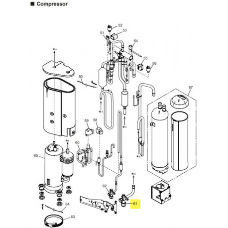 FUJITSU K9379079020 aka 9379079020 VALVE 3-WAY ASSY FJ-3780-DG13-R32 A2L