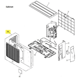 FUJITSU K9322555335 aka 9322555335 FRONT PANEL ASSY AOUH9/12 G2 DWW