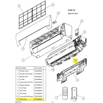 FUJITSU K9332559002 aka 9332559002 PANEL COVER ASU9/12RL2