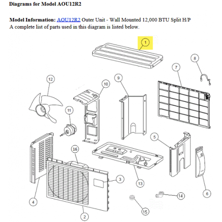 FUJITSU K9332565010 aka 9332565010 PANEL TOP PAINTED