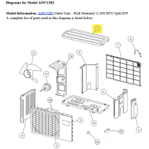 FUJITSU K9313989026 aka 9313989026 PANEL TOP PAINTED