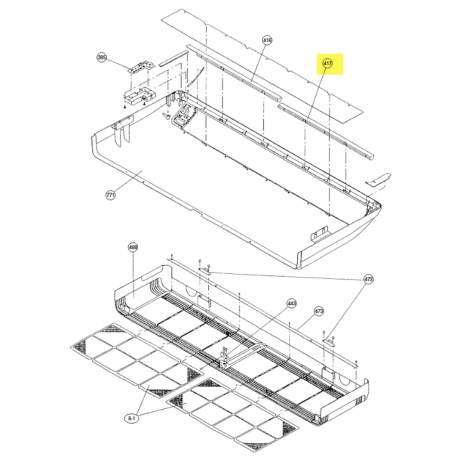 FUJITSU K9358914007 aka 9358914007 INSULATION PANEL B ABU** HVAB