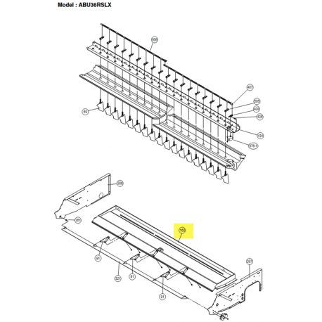 FUJITSU K9360429018 aka 9360429018 DRAIN PAN ASSEMBLY 36RSLX DW