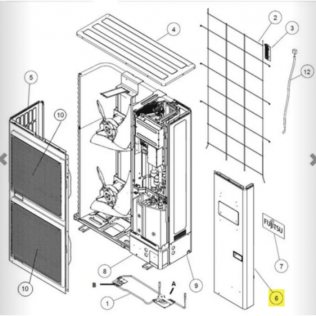 FUJITSU K9374415090 aka 9374415090 SERVICE PANEL HY DW