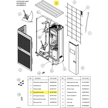 FUJITSU K9374417087 aka 9374417087 TOP PANEL SA HY