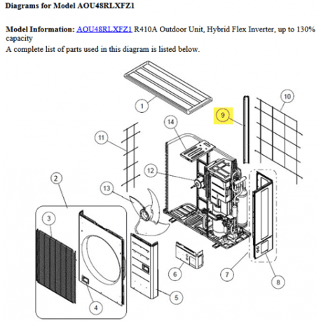 FUJITSU K9379431002 aka 9379431002 LEFT PANEL AOHFI