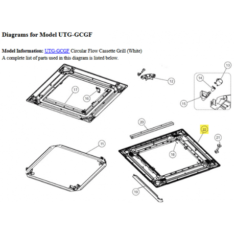 FUJITSU K9381352005 aka 9381352005 DECORATION PANEL WHITE HY