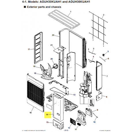 FUJITSU K9383876127 aka 9383876127 SERVICE PANEL SUB ASSY A2L