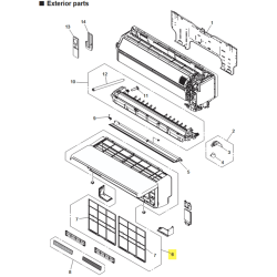 FUJITSU K9384977526 aka 9384977526 FRONT PANEL TA N3E5 ASUH09KJTA A2L