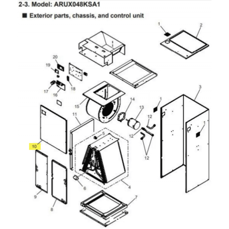 FUJITSU R87FJL038 BLOWER DOOR ARUX A2L