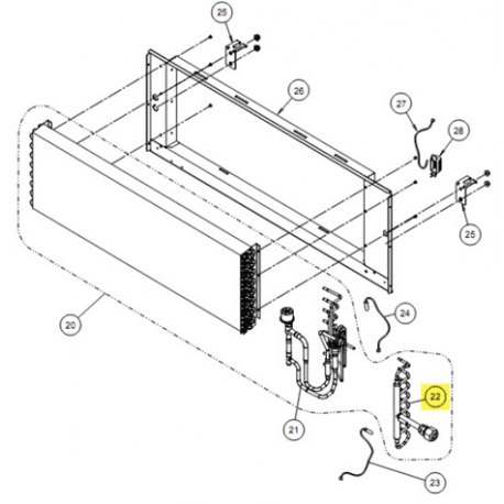FUJITSU K9321623189 aka 9321623189 COUPLING PIPE ASSY H847 ARXC036GTEH BRAZING R0