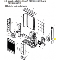FUJITSU K9384997012 aka 9384997012 COVER REAR PIPE PAINTED 1YR05(BEIGE) A2L