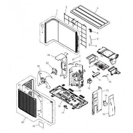 FUJITSU 9358532010 GRILL FRONT ABU DW HY