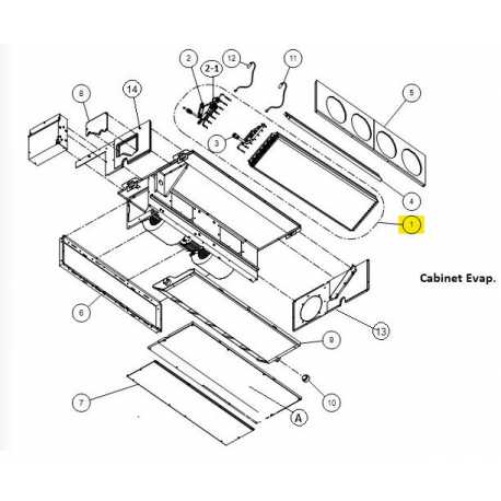 FUJITSU K9383816109 aka 9383816109 EVAPORATOR TA-ARUM VAB/DW HCRC