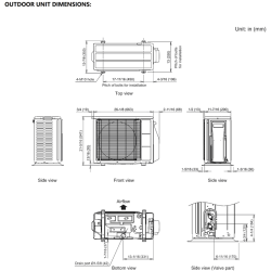 FUJITSU 09KNAS1 9,000 BTU 17 SEER2 Altair 300 Heat Pump & Air Conditioner Mini Split ASLH09KNAS / AOLH09KNAS1 (115 V~ 60 Hz)  