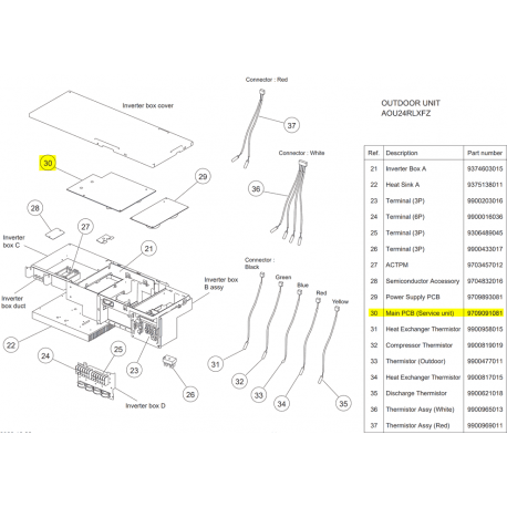 FUJITSU K9709091081 aka 9709091081 INVERTER CONTROL 24RLXFZ HY
