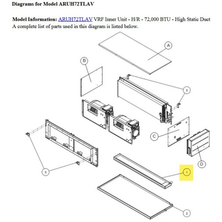 FUJITSU K9379917018 aka 9379917018 DRAIN PAN ARUH VR2 DW