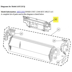 FUJITSU K9312752027 aka 9312752027 BRACKET WALL ASU** HVAB#