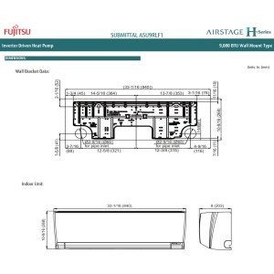 FUJITSU ASU9RLF1 Wall Mounted 9,000 BTU, INDOOR UNIT ONLY (For Use with Mix & Match HFI Multi-Zone Outdoor Unit Sold Separately)