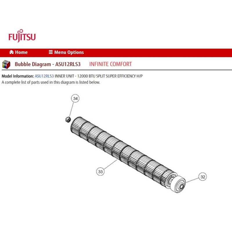 FUJITSU K9306628017 aka 9306628017 HOLDER-C SHAFT ASU HVAB