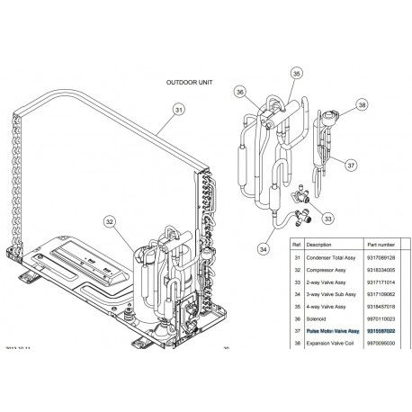 FUJITSU 9315587022 EXPANSION VALVE ASSY 15RLS2/FH