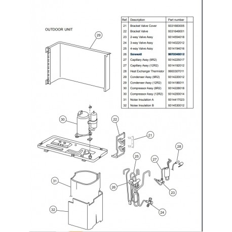 FUJITSU 9970048012 SOLENOID RQ RAC-115