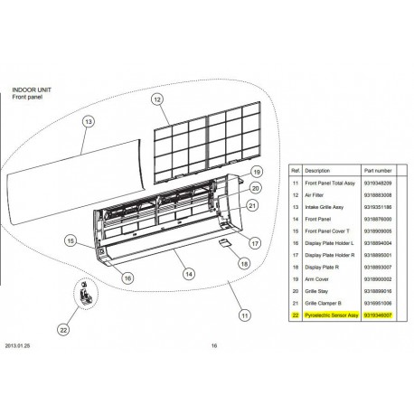 FUJITSU K9319346007 aka 9319346007 PYROELECTRIC SENSOR RLS2