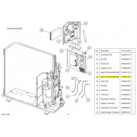 FUJITSU 9708511726 CONTROL PCB 36RLXB