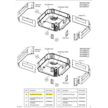 FUJITSU K9381787012 aka 9381787012 BOX INSULATION SA AUU RGLX HY