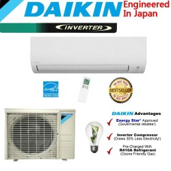 Daikin 24,000 btu 19 SEER Heat Pump & Air Conditioner Ductless Mini Split FTX24NMVJU / RX24NMVJU 