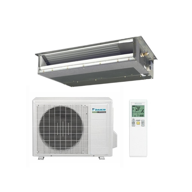 Daikin 9,000 btu 15.1 SEER Heat Pump & Air Conditioner Slim Duct Built-in Concealed Ceiling  FDXS09LVJU / RXS09LVJU