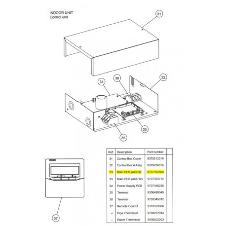 FUJITSU K9707393668 aka 9707393668 Main PCB (AUU9)