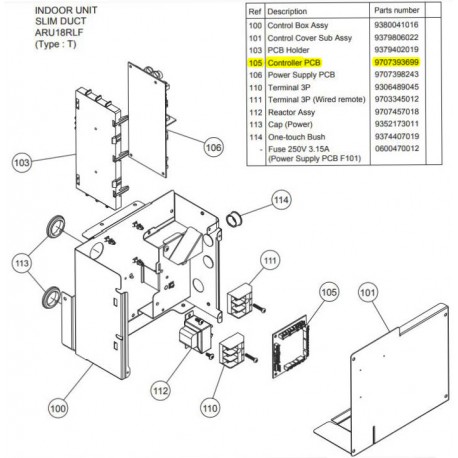 FUJITSU K9707393699 aka 9707393699 Controller PCB