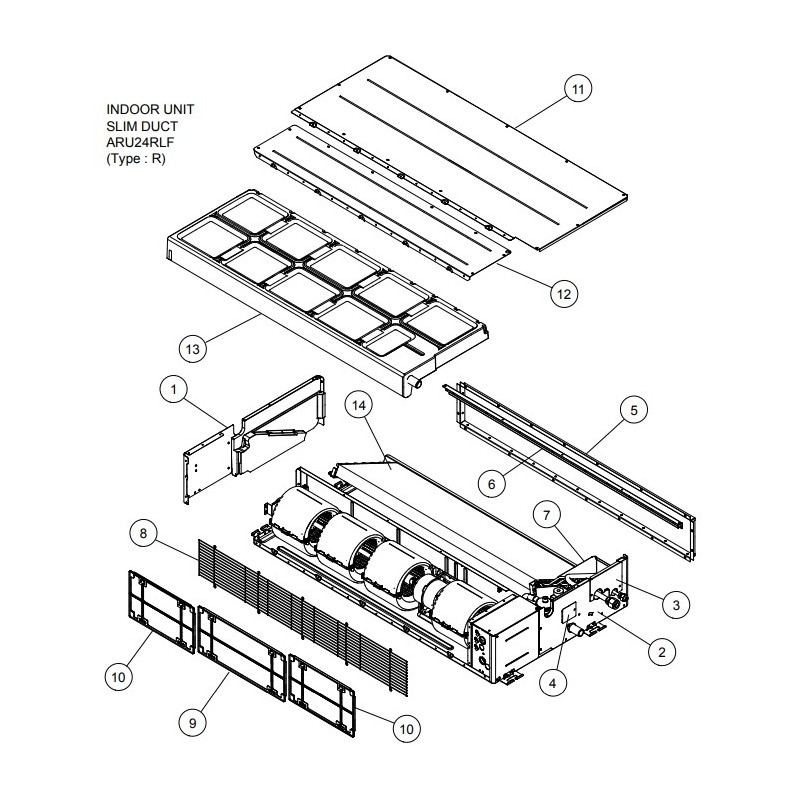 FUJITSU K9380591009 aka 9380591009 FAN GUARD 4 FAN (R) ARU24RLF