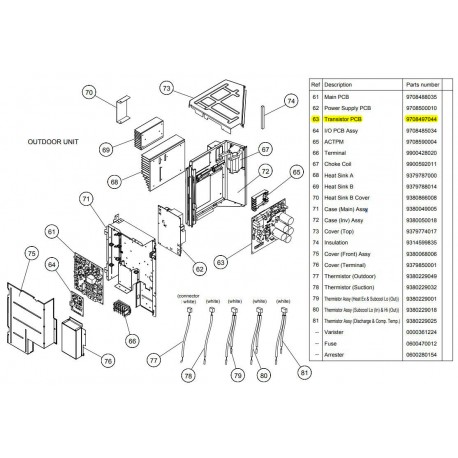 FUJITSU K9708497044 aka 9708497044 Transistor PCB