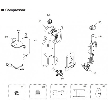 FUJITSU K9350855001 aka 9350855001 COMPRESSOR HY