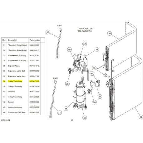 FUJITSU K9379077002 aka 9379077002 VALVE 3 WAY RLXEH