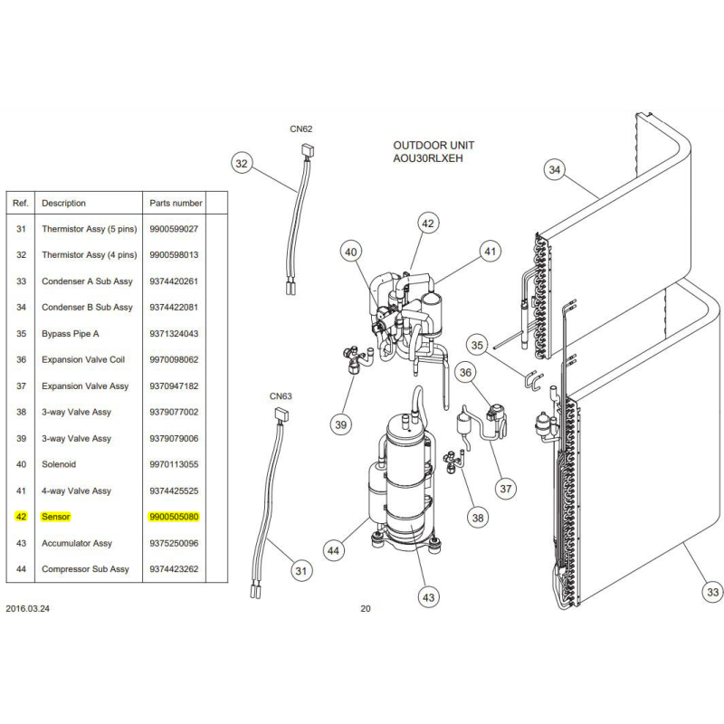 FUJITSU K9900505080 aka 9900505080 PRESSURE SENSOR