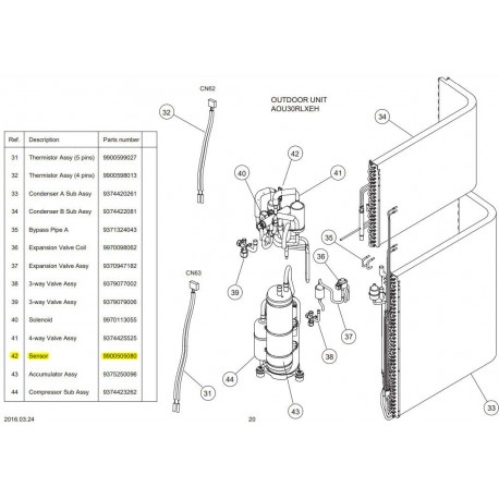 FUJITSU K9900505080 aka 9900505080 PRESSURE SENSOR