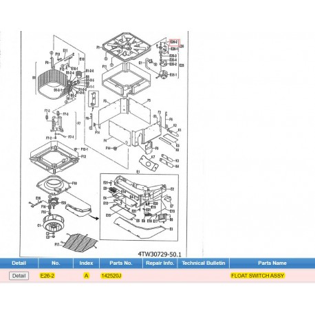 DAIKIN 142520J FLOAT SWITCH ASSY